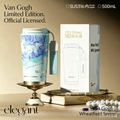 TOMIC Van Gogh Cloud Sky Tumbler, Wheat Field Series, 500ml SUS316 Insulated Coffee Travel Mug with Lanyard