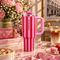 Pink Stripe Tumbler