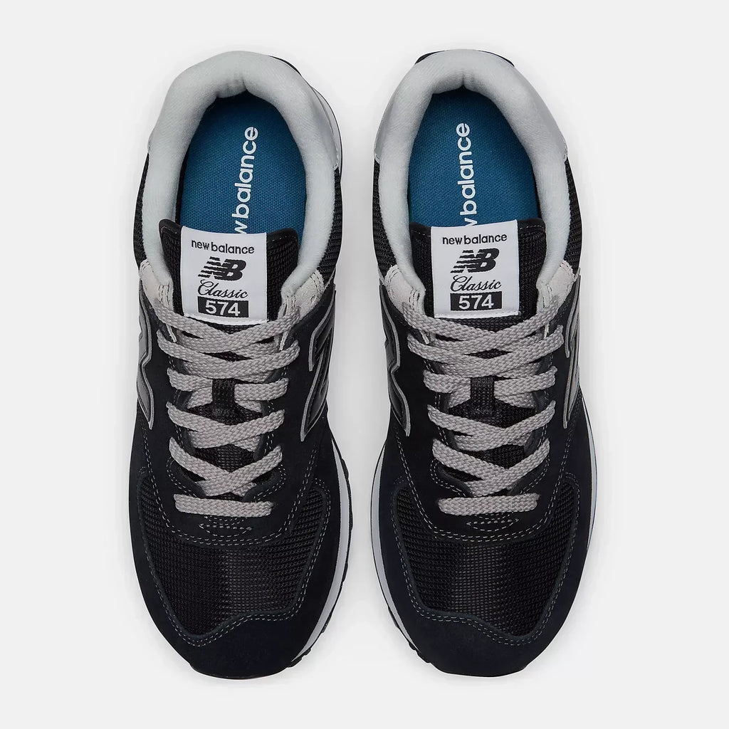 New Balance Men's 574 Core Shoes - Black/White