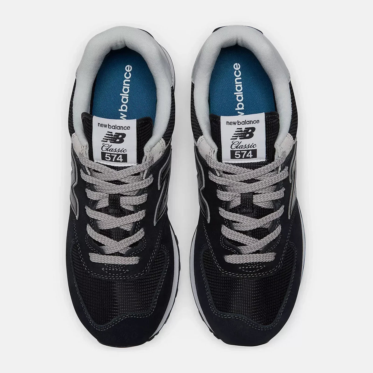 New Balance Men's 574 Core Shoes - Black/White